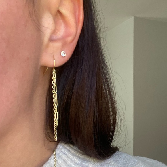 ✨Gold drop chain earrings - Picture 3 of 3